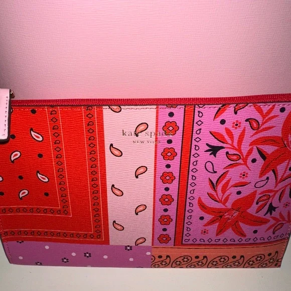 Kate Spade Pink Tote Bag with detachable clutch and dust bag. - Picture 2 of 11